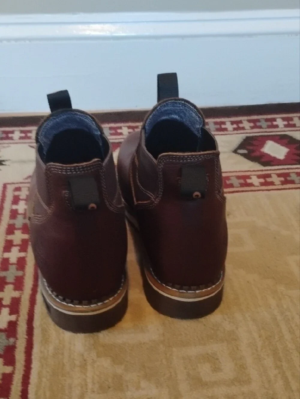 Georgia Boot Brown Leather Chelsea Work Boots